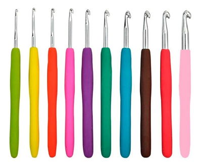Set Agujas Crochet con Mango Surtidas x 9 unidades