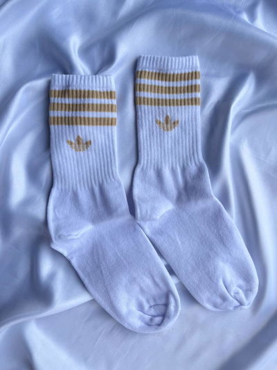 Adidas Blanca 3 Rayas Beige