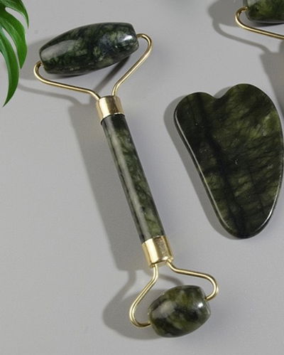Duo: Rodillo de Jade con Guasha