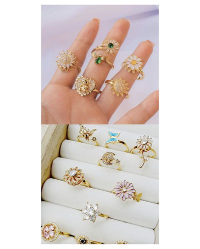 Caja 36 Anillos giratorios anti ansiedad (36 unidades surtidas)