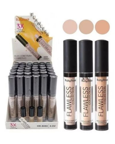 CORRECTOR LIQUIDO FLAWLESS RUBY ROSE (3X Nucleos Perfectos)