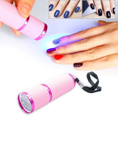 LINTERNA UV PARA SECAR UÑAS CON LUZ ULTRAVIOLETA (A PILA)