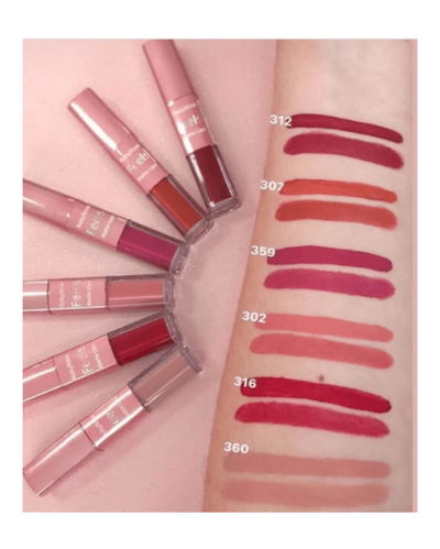 LABIAL MATTE 2 EN 1 LIQUIDO + BARRA FEELS RUBY ROSE - HB-8608