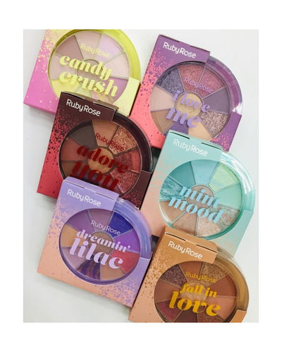 PALETA CANDY 10 COLORES: SOMBRAS E ILUMINADOR RUBY ROSE