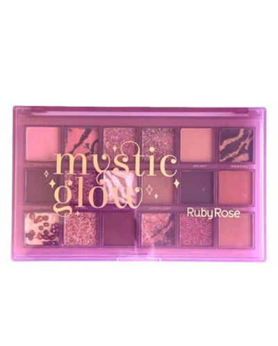 PALETA DE SOMBRA MYSTIC GLOW RUBY ROSE (18 COLORES)