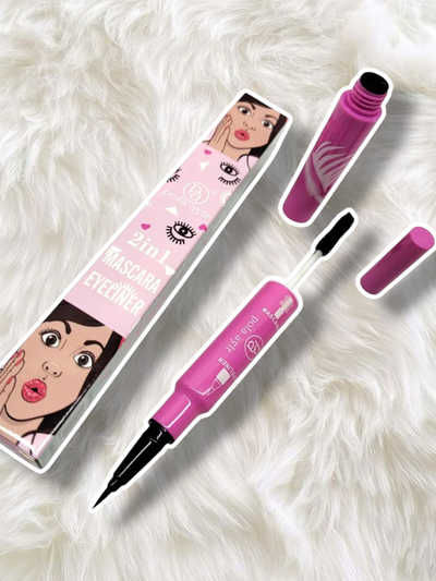 2 en 1 Pola: mascara de pestañas+delineador en fibra