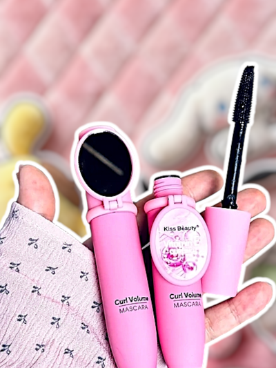 Mascara de pestañas con espejo Curl Volume Vitamina E Kiss Beauty
