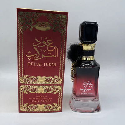 Perfume Árabe OUD AL TURAS rojo y negro 100ml