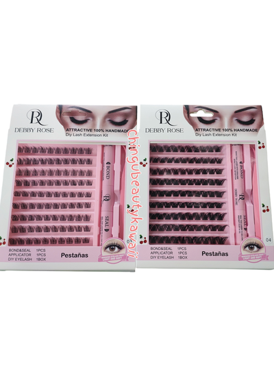 Pestañas set Diy con pegamento, removedor y pinza