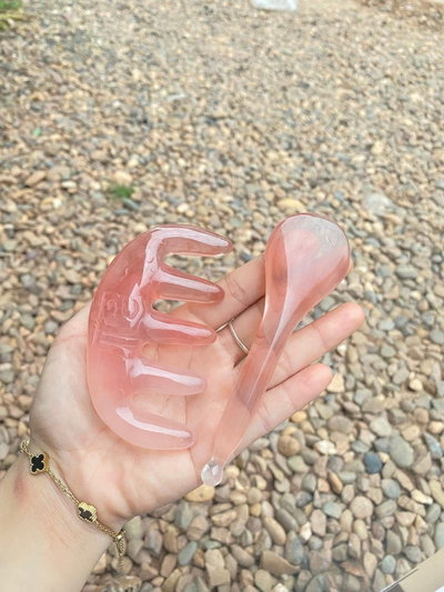 Set Guasha Masajeador capilar: estimula crecimiento, anti caida, anti grasa y anti nudos