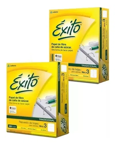 Repuesto Hojas carpeta Exito rayadas 480