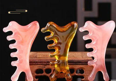 Masajeador Cristal 2 in 1: Peine anti caida y Rostro efecto lifting 