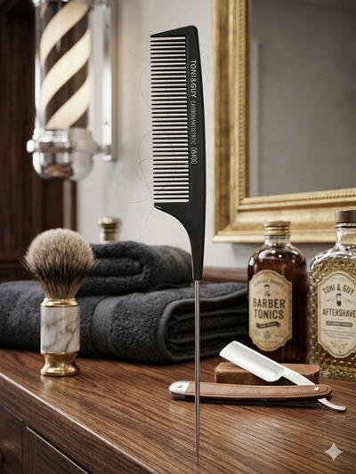 Peine punta de metal peluqueria-barberia