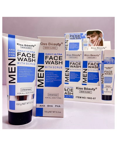 Espuma Limpiadora Facial Para Caballeros Kiss Beauty De 150g