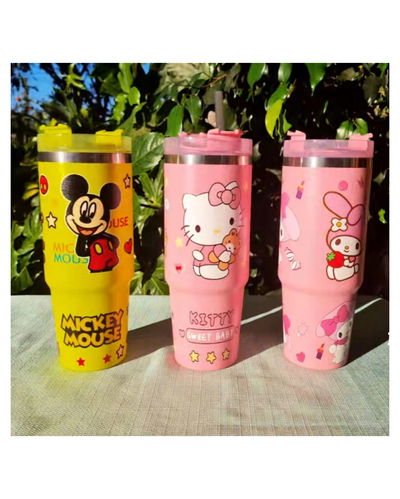 Vaso termico estilo Stanley de personajes 1L