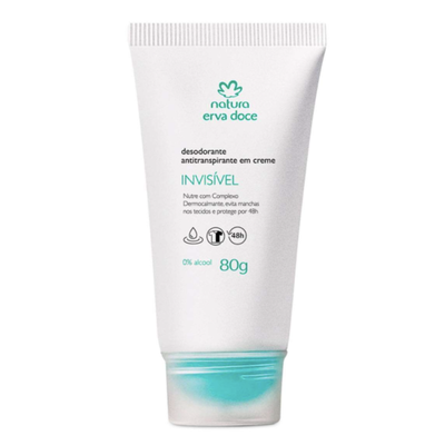 Desodorante en crema Antitranspirante Invisible Erva Doce 80g