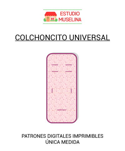 MOLDE DIGITAL COLCHONCITO UNIVERSAL PARA COCHECITO - PDF PARA IMPRIMIR