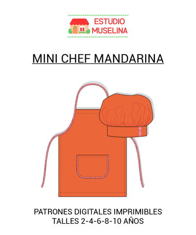 MOLDE DIGITAL MINI CHEF MANDARINA - PDF PARA IMPRIMIR