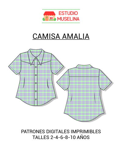 MOLDE DIGITAL CAMISA AMALIA - PDF PARA IMPRIMIR