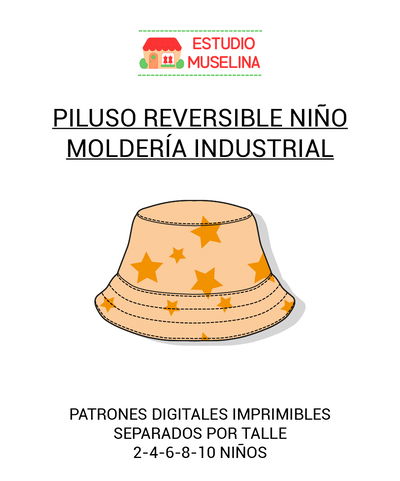 MOLDE DIGITAL PILUSO REVERSIBLE NIÑO MOLDERÍA INDUSTRIAL - PDF PARA IMPRIMIR