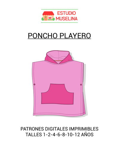 MOLDE DIGITAL PONCHO PLAYERO - PDF PARA IMPRIMIR
