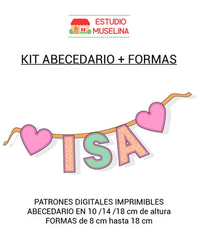 KIT ABECEDARIO + FORMAS - MOLDE DIGITAL- PDF PARA IMPRIMIR