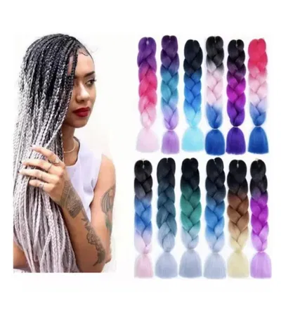 EXTENSION DE PELO KANEKALON TRICOLOR/ 3 COLORES X1U