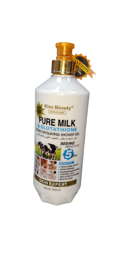 LECHE EXFOLIANTE DE DUCHA PARA EL CUERPO KISS BEAUTY X1