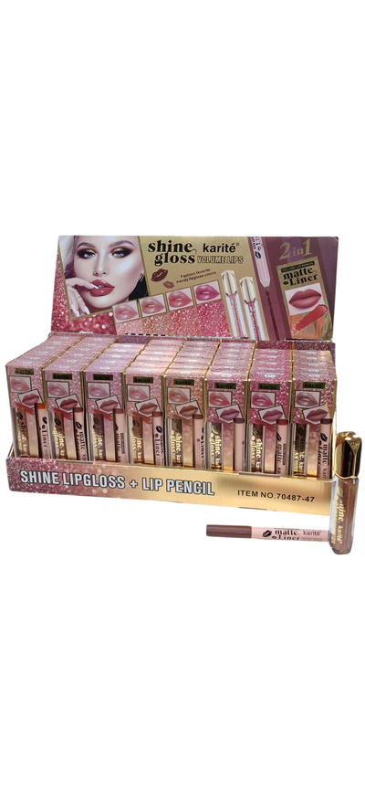 GLOSS+DELINEADOR DE LABIOS X1