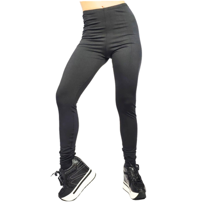 Calza Negra Frizada Efecto Push Up