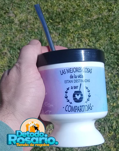 Mate Plástico Personalizado con bombilla