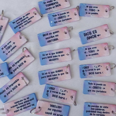 Llavero Rectangular 30x70mm  Personalizado.