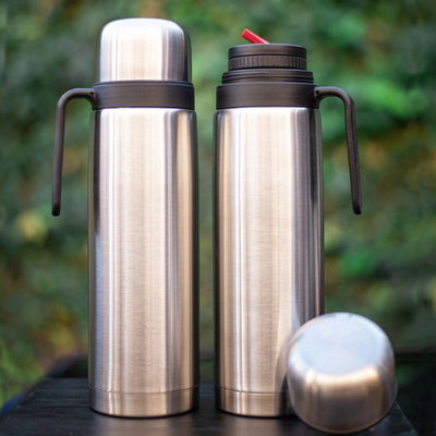Termo Acero Inoxidable 1L - Media Manija
