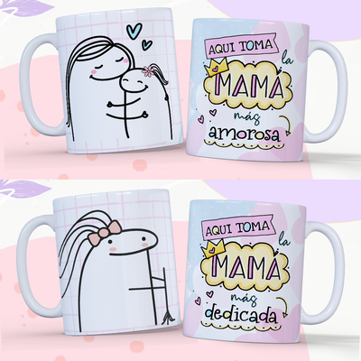 Tazas Flork Aquí Toma Día de la Madre de Cerámica o Plástica