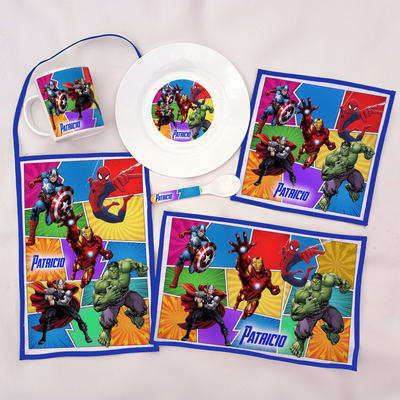 Set de Jardín Spiderman, Vengadores, Batman, Superman, Flash, Hulk, etc