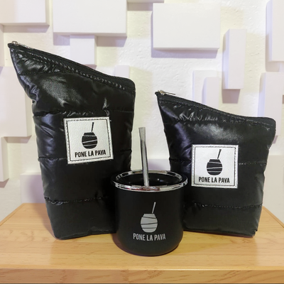 Ecomate c/bombilla + Bags Negras Metalizadas Pone La Pava