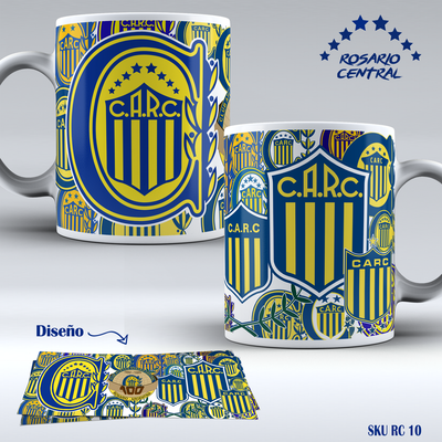 Tazas de Cerámica Rosario Central.  