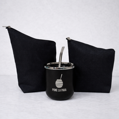 Ecomate c/bombilla + Bags Cordura Negra  Pone La Pava