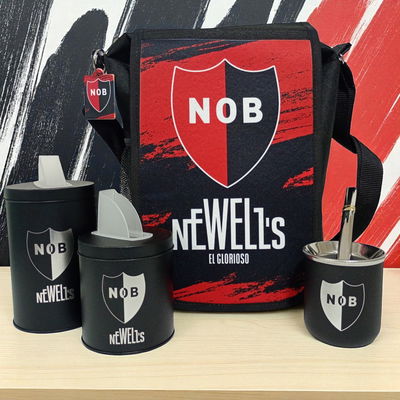 Combo Matero Bolso + Latas + Mate acero inox. Newells