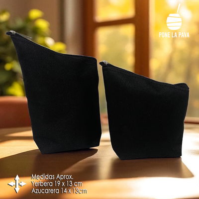 Bags Yerbera y Azucarera Negra Cordura - Pone La Pava