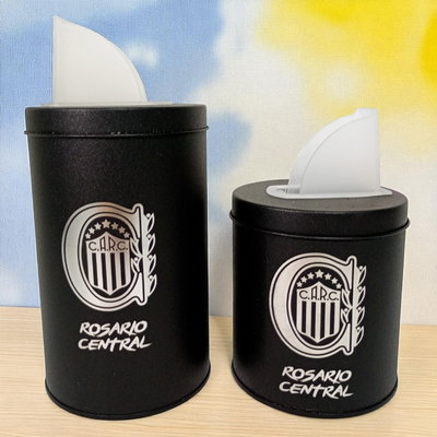 Mate de Acero Inox. c/bombilla + vertedores Rosario Central