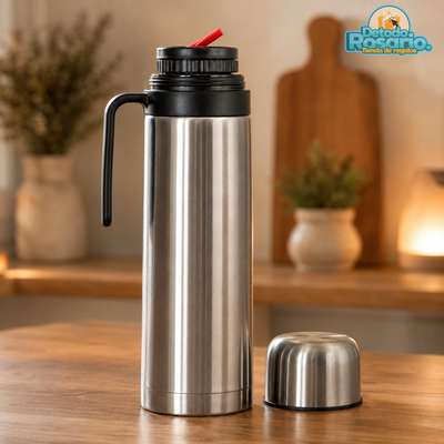 Termo Acero Inoxidable 1L - Media Manija