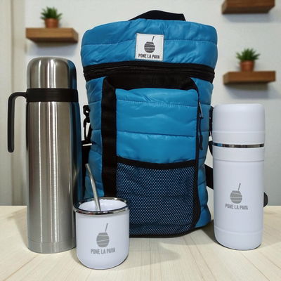 Equipo Matero Celeste + 3en1 + Termo - Pone La Pava