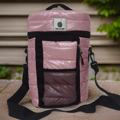 Bolso Matero Rosa Metalizado - Pone La Pava