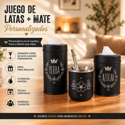 Set de mate - Latas y Mate - Personalizado
