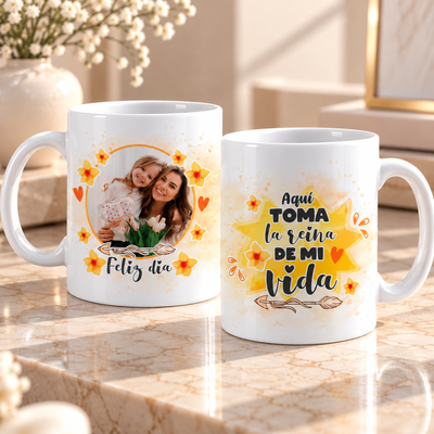 Tazas con Foto y Frases  Día de la Madre de Cerámica o Plástica
