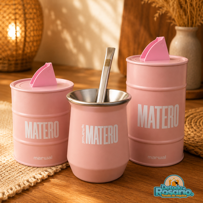 Set Matero Marwal – Mate, Bombilla, Yerbera y Azucarera 