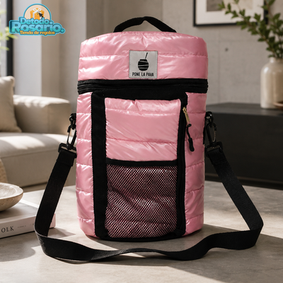Bolso Matero Rosa Metalizado - Pone La Pava