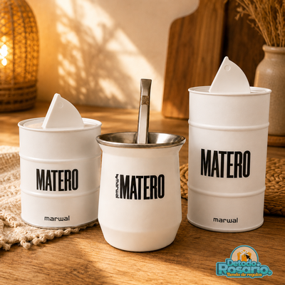 Set Matero Marwal – Mate, Bombilla, Yerbera y Azucarera 