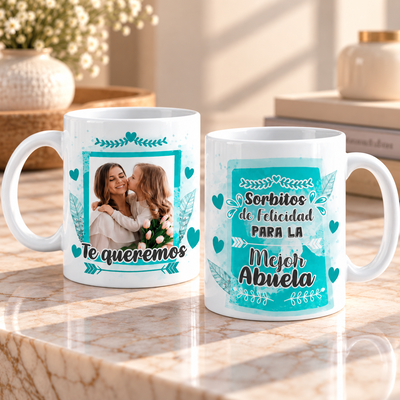 Tazas con Foto y Frases  Día de la Madre de Cerámica o Plástica